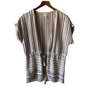 Chico's Boho Style Open Tie Front Top